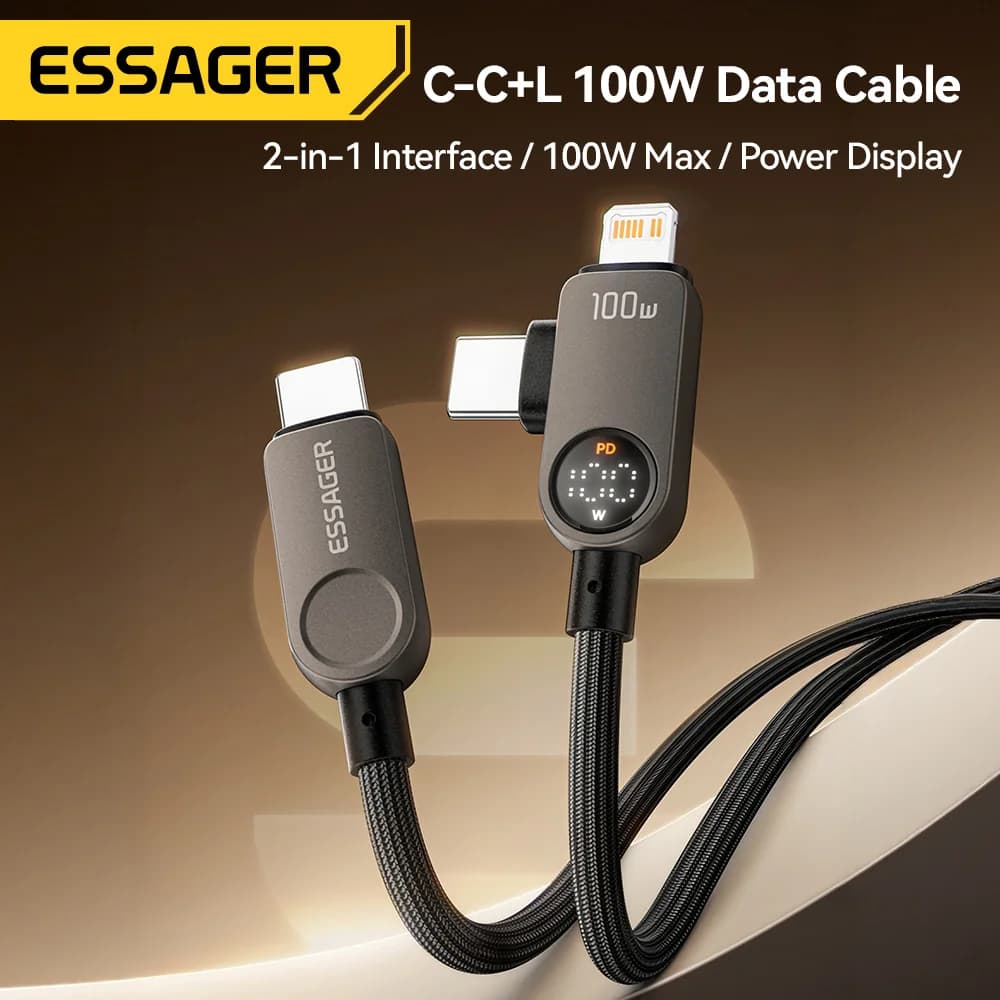 Kabel 2-v-1 USB-C na Lightning, 100W PD