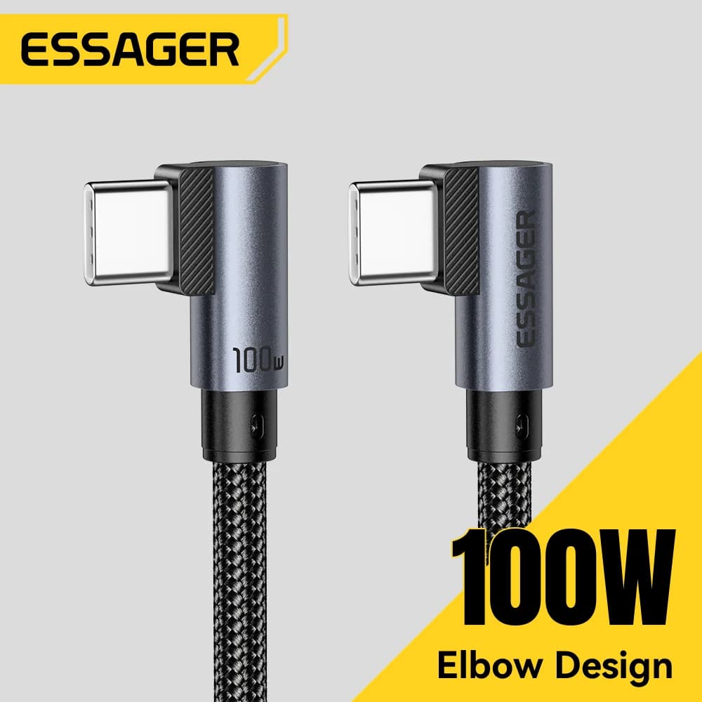 Zakřivený kabel USB-C na USB-C pro rychlé nabíjení 100W