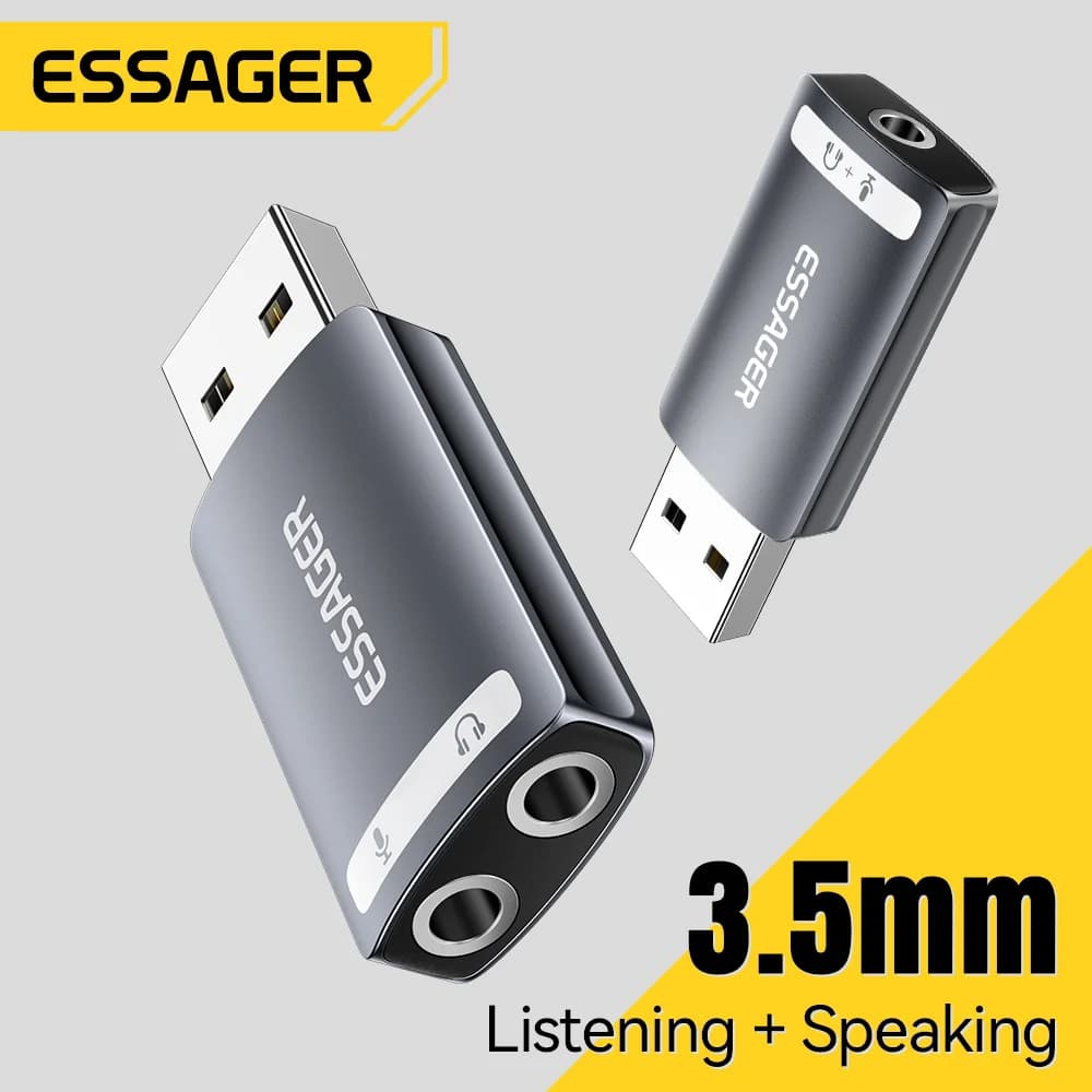 Externí zvuková karta USB s adaptérem 3,5mm audio