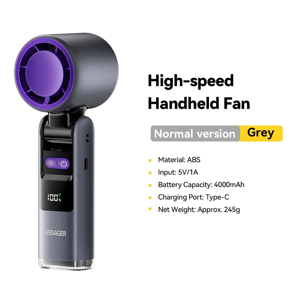 Přenosný ruční turbo ventilátor s digitálním displejem