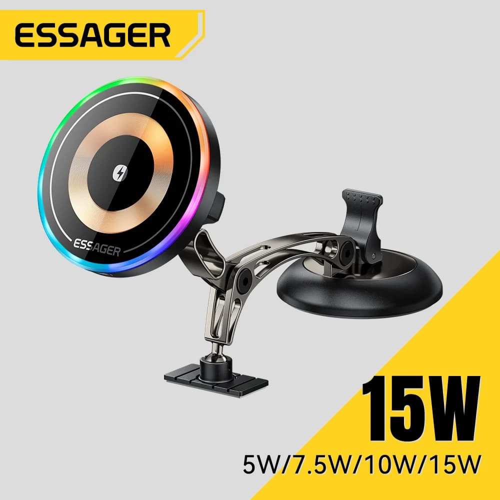 Magnetická bezdrátová nabíječka do auta 15W s otočnou hlavou