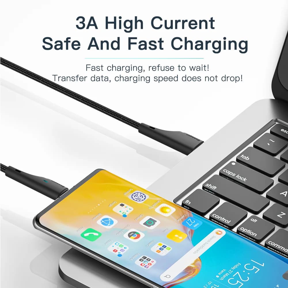 3A USB-C rychlonabíjecí datový kabel