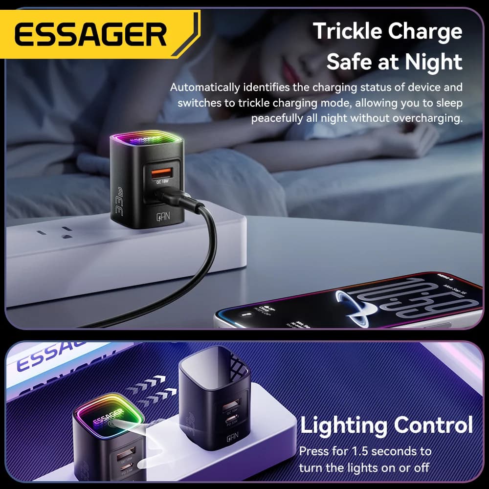 33W GaN USB-C PD přenosná nabíječka