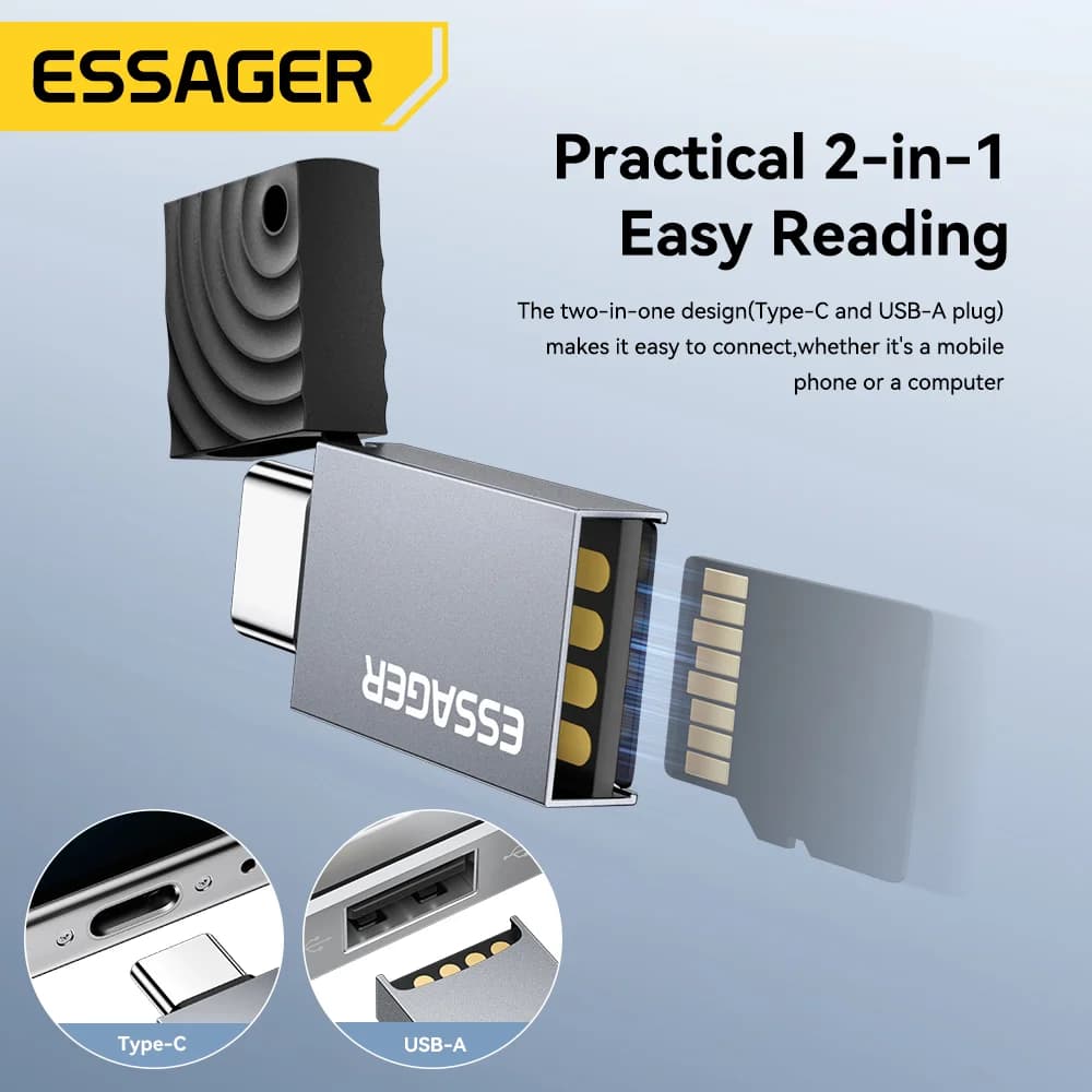 2v1 čtečka karet USB-C a USB 2.0