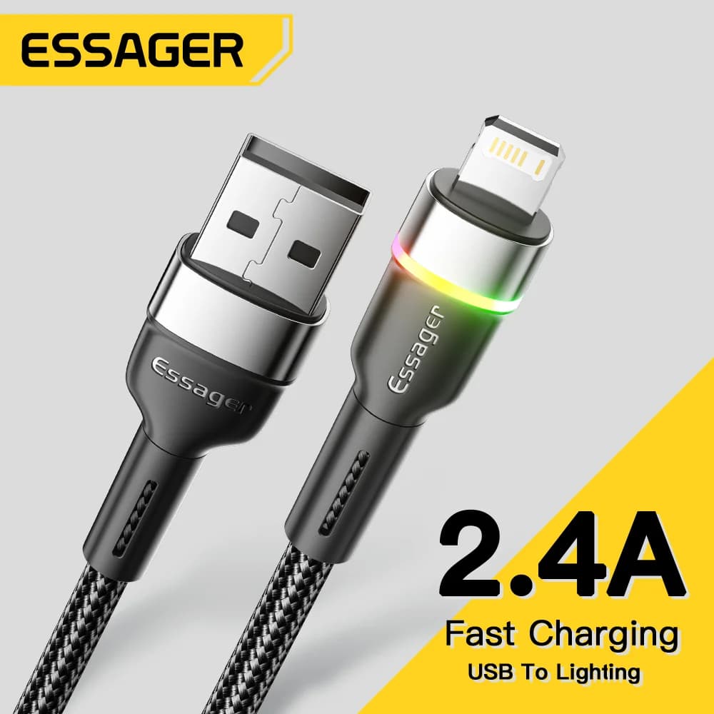 LED USB datový kabel pro iPhone s rychlým nabíjením