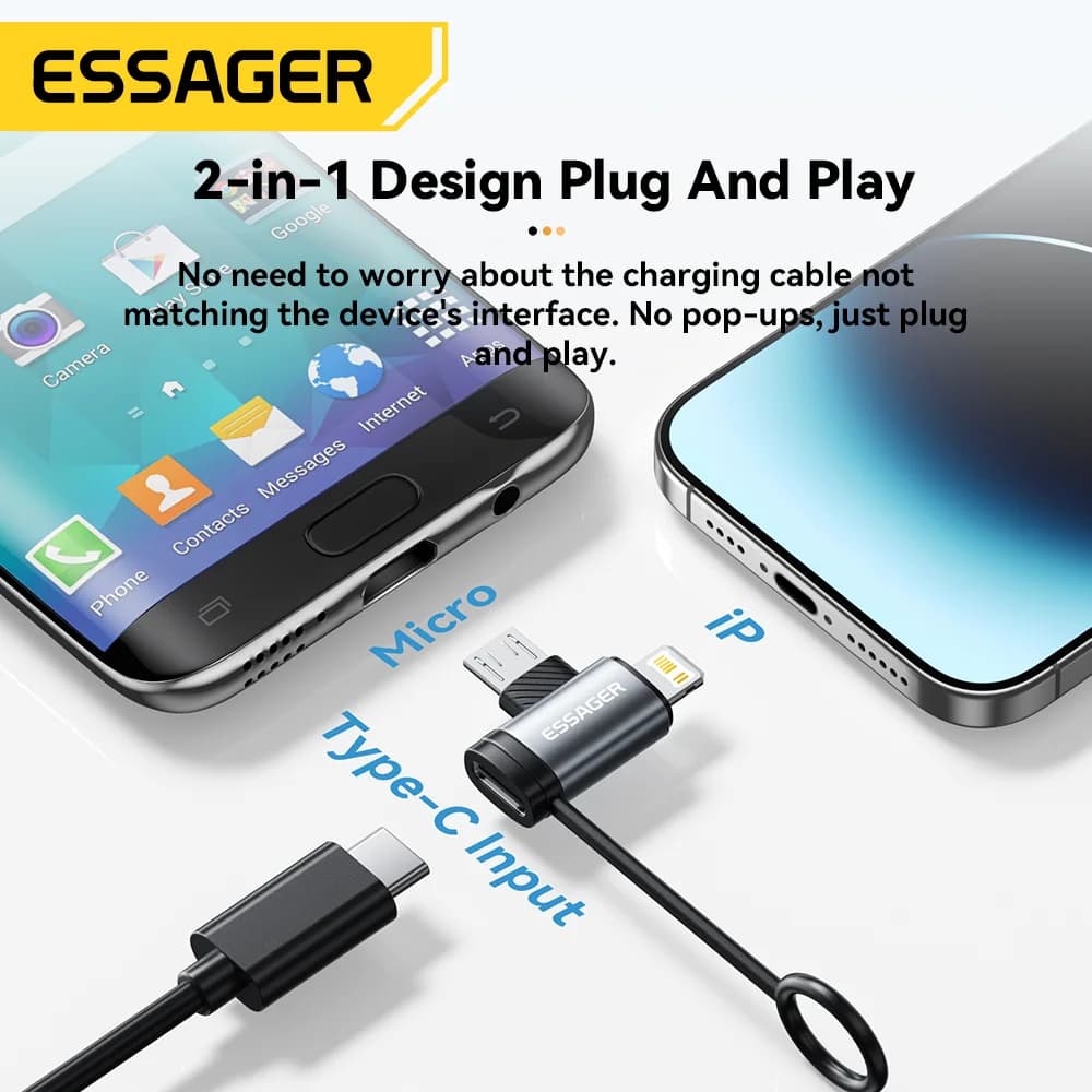 2v1 adaptér Lightning a Micro USB