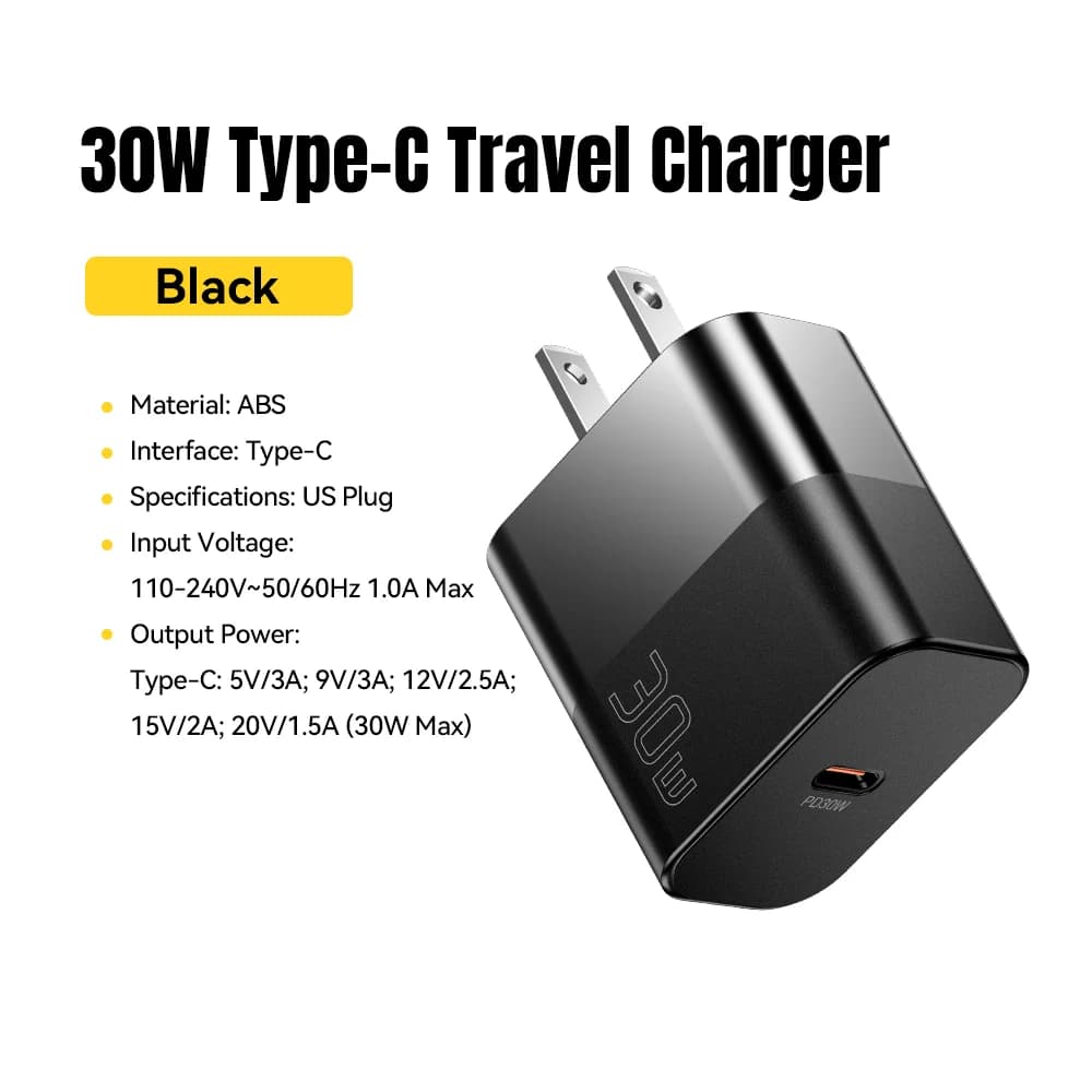 Cestovní nabíječka USB-C PD 30W