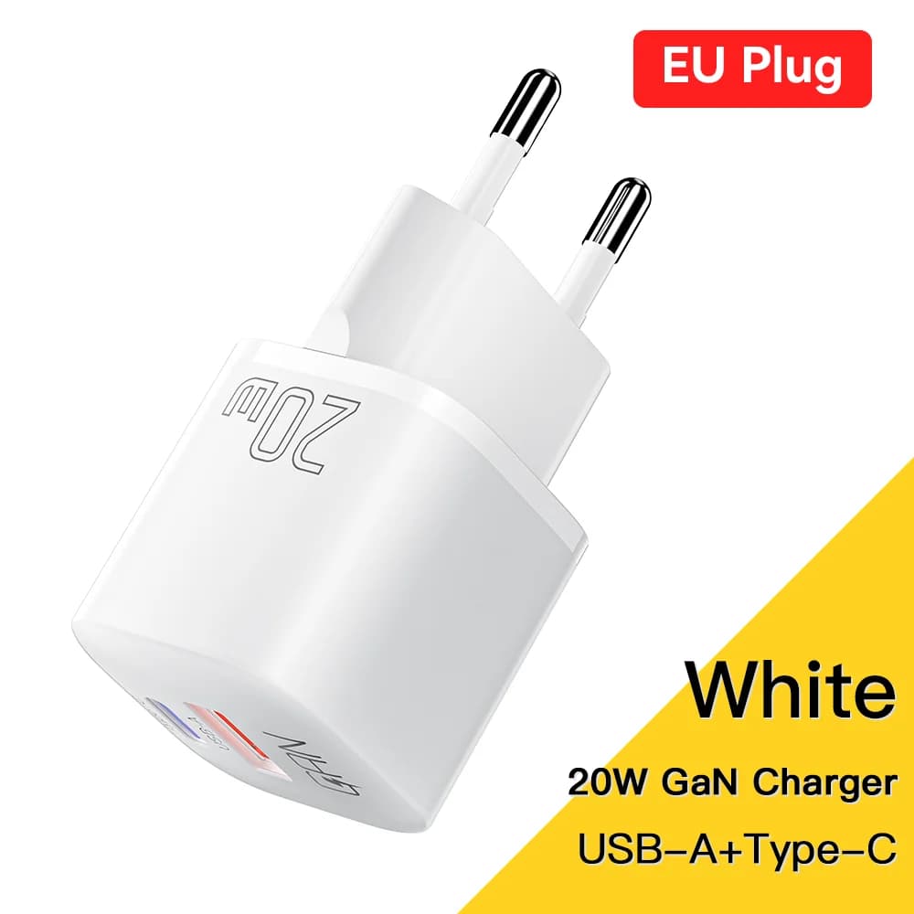 20W GaN USB-C PD síťový adaptér pro rychlé nabíjení