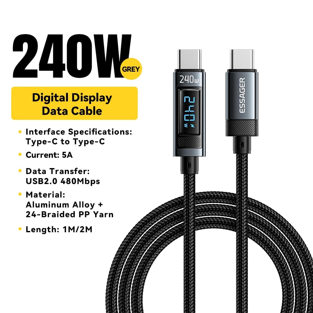 240W USB-C na USB-C PD 3.1 rychlonabíjecí kabel 2m