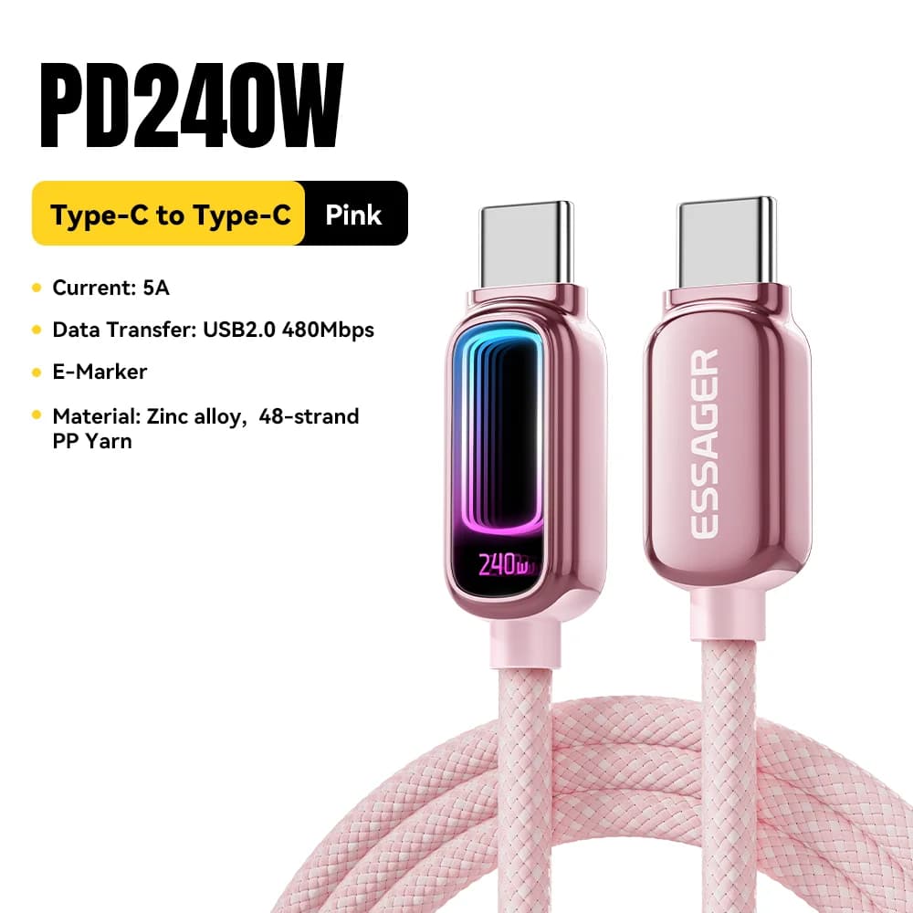 Kabel USB-C na USB-C, 240W, podpora PD 3.1 (100W)