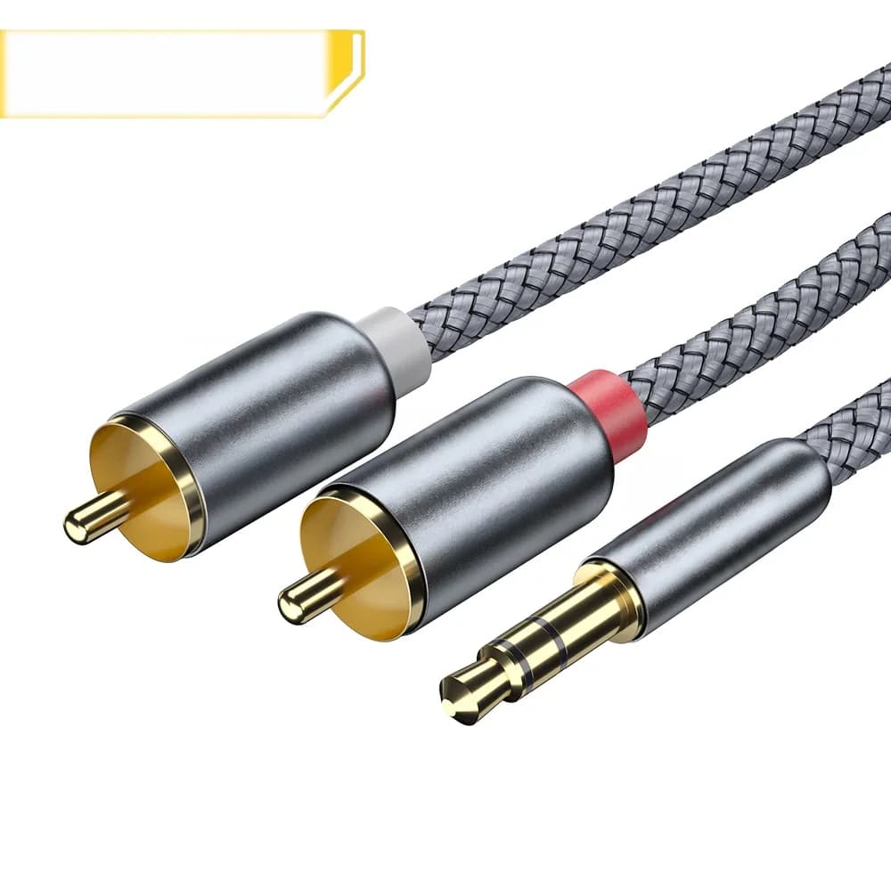Kabel s jackem 3,5 mm na dva konektory RCA