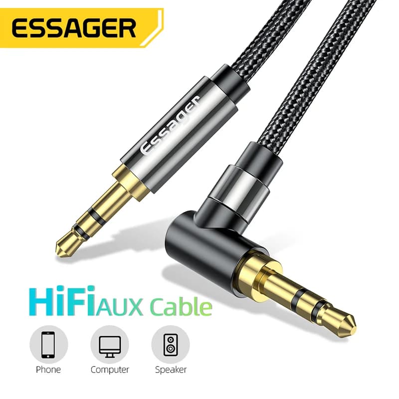 Hi-Fi aux audio kabel s 3,5mm konektorem pro reproduktory