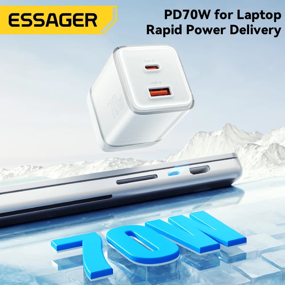 Rychlonabíječka GaN USB-C 70W s PD 3.0