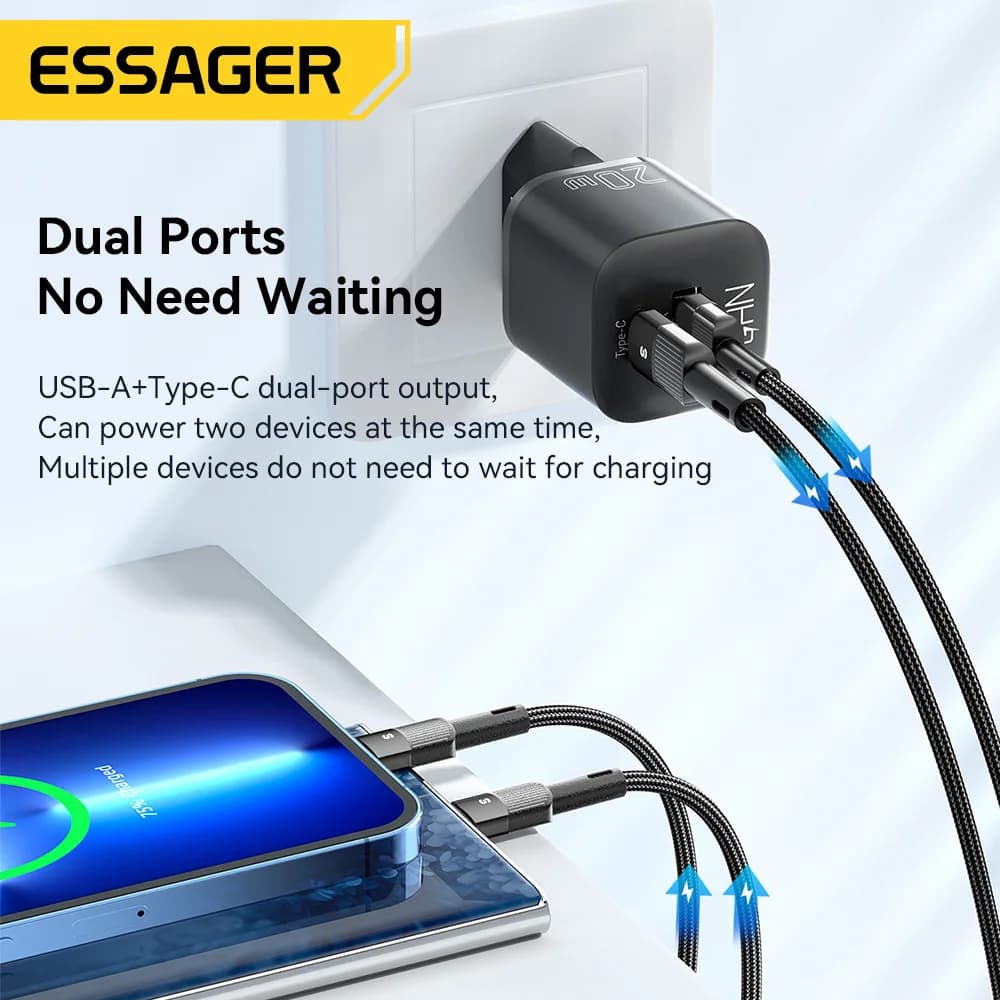 20W GaN USB-C PD rychlonabíječka