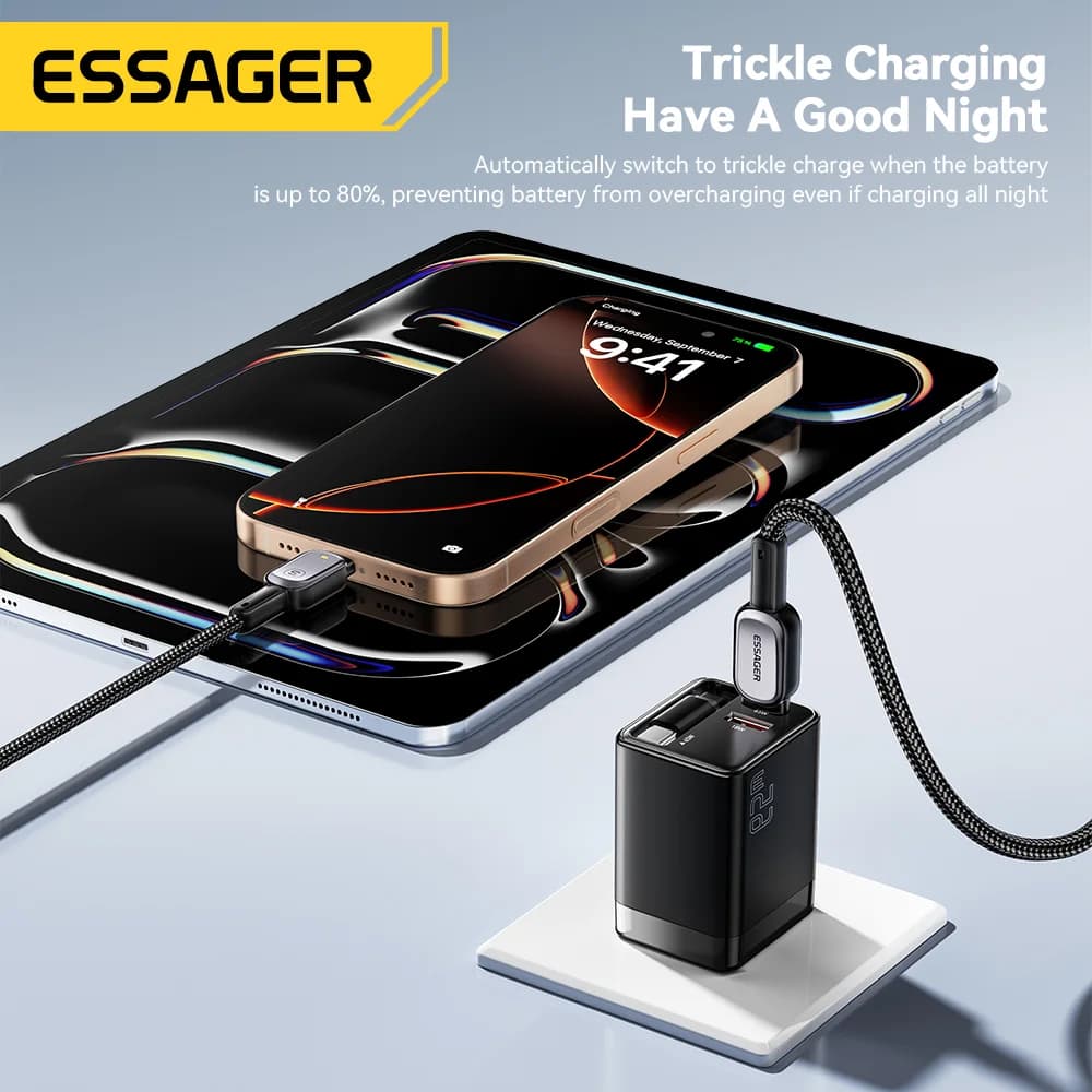 LED kabel USB-C na USB-C 100W, rychlé nabíjení PD 5A