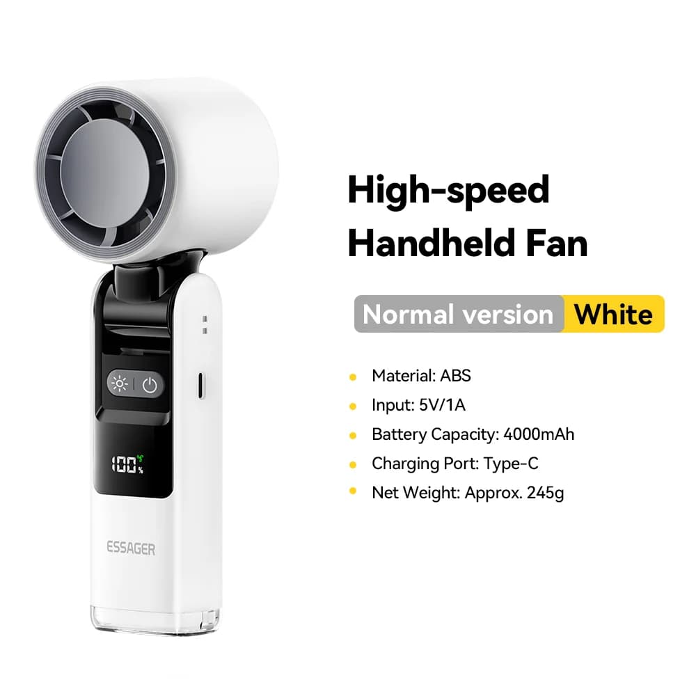 Přenosný ruční turbo ventilátor s digitálním displejem