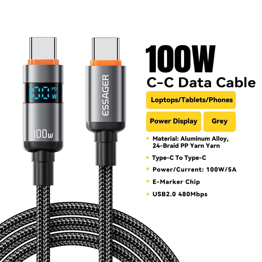 100W USB-C na USB-C PD rychlonabíjecí kabel