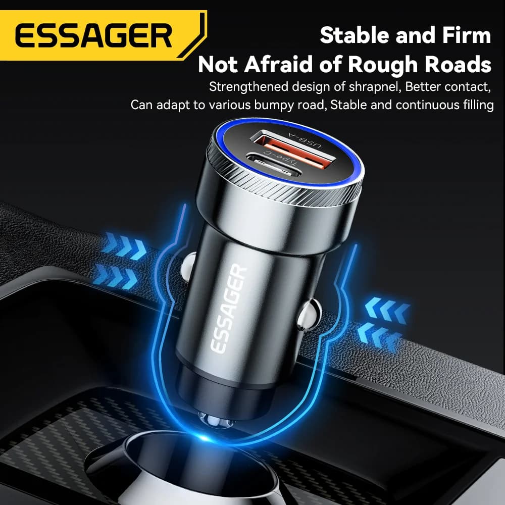 Automobilová nabíječka USB 54W s PD a QC 3.0