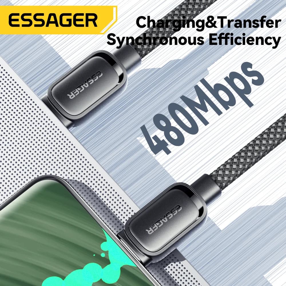100W magnetický vysouvací kabel USB-C na USB-C