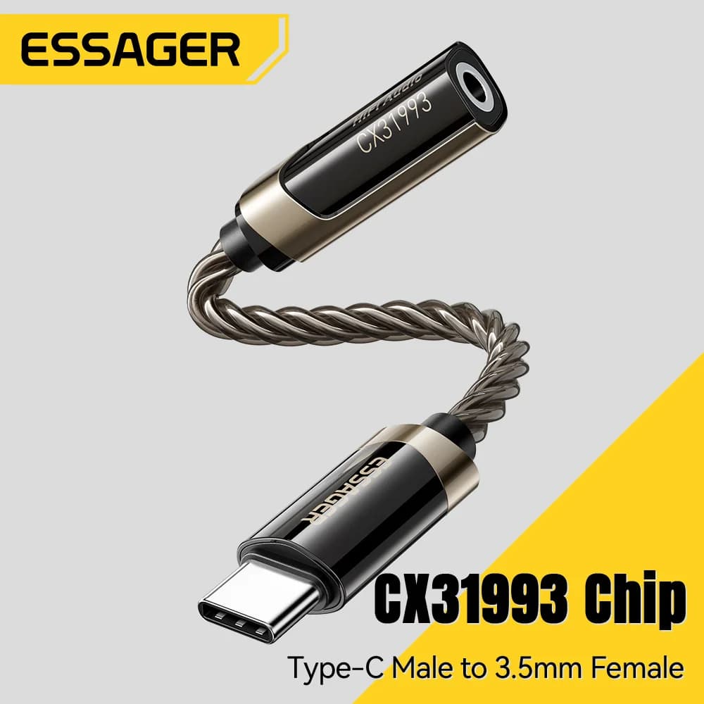 HiFi audio adaptér z USB-C na 3.5mm sluchátka