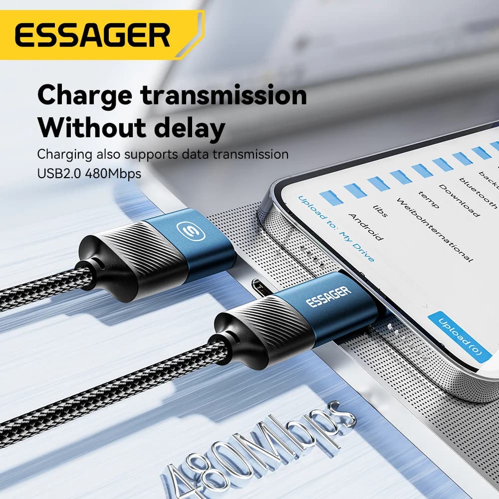 4v1 USB-C kabel, 65W PD rychlonabíjení
