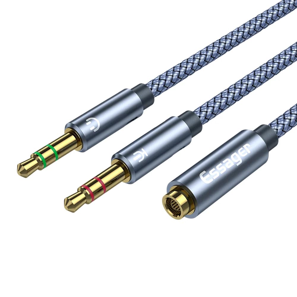 Rozdělovač zvuku 3,5mm Y-adapter kabel