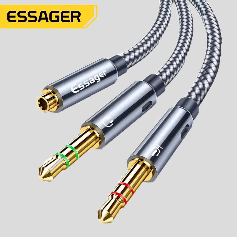 Rozdělovač zvuku 3,5mm Y-adapter kabel