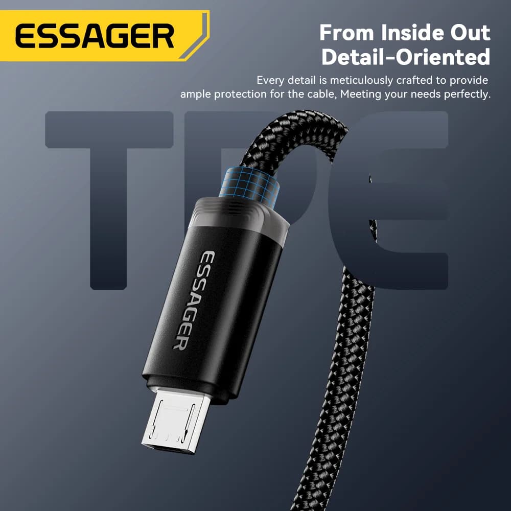 2v1 nabíjecí kabel USB Type-C a Micro USB s rychlonabíjením