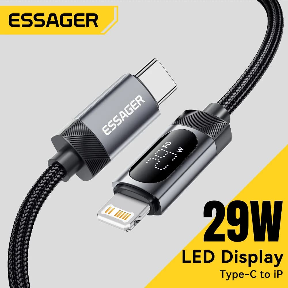 Kabel USB-C na Lightning s digitálním displejem, 29W PD