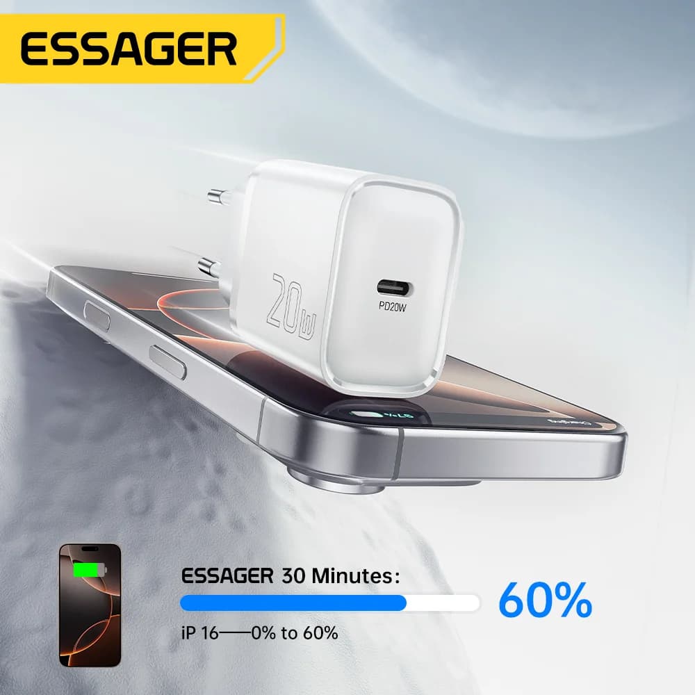 Mini síťový adaptér 20W USB-C PD pro rychlé nabíjení