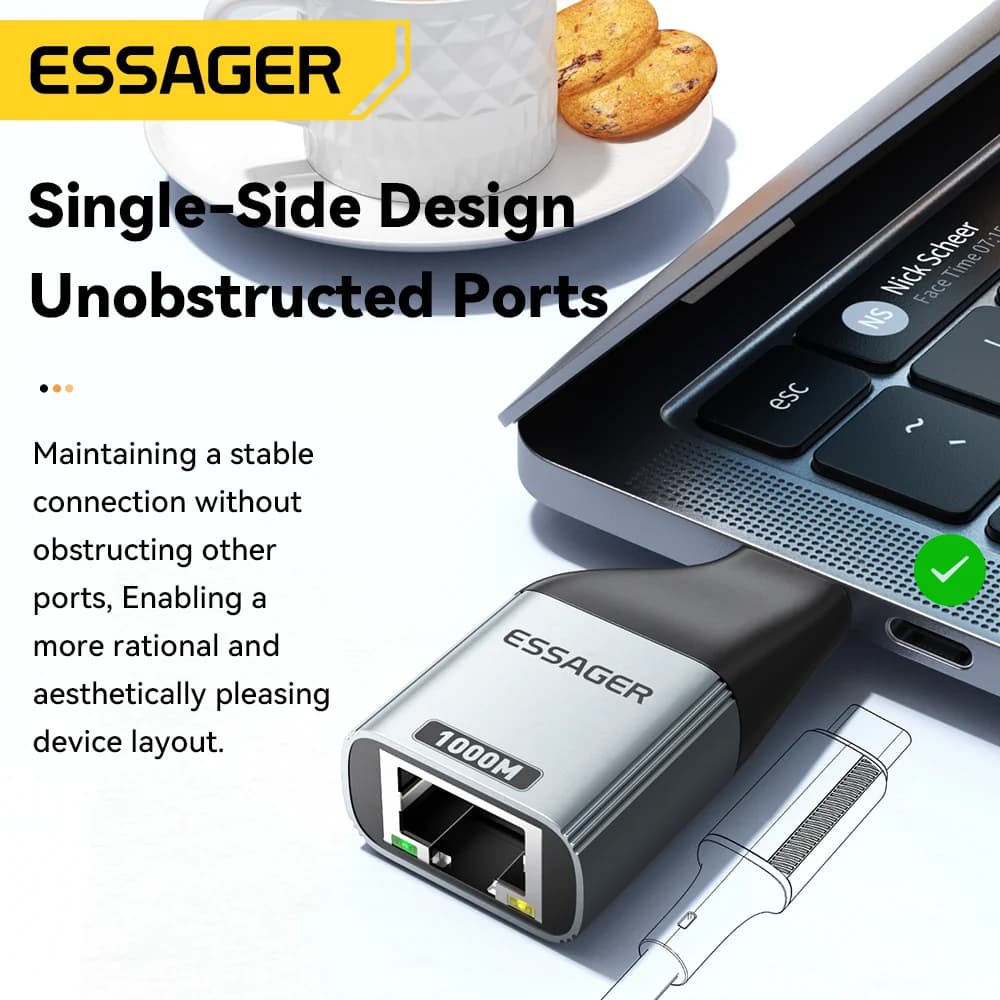 USB-C na Gigabit Ethernet RJ45 adaptér