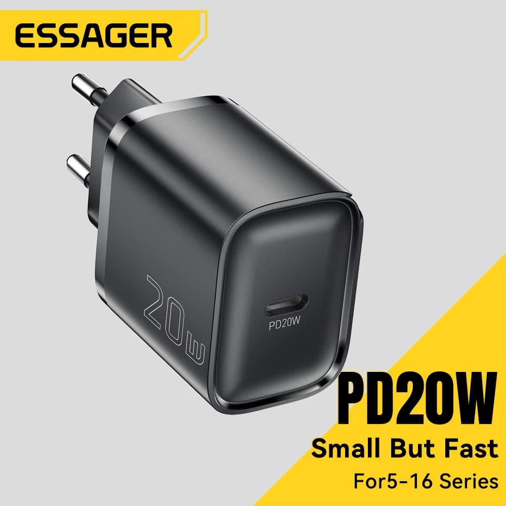 Mini síťový adaptér 20W USB-C PD pro rychlé nabíjení