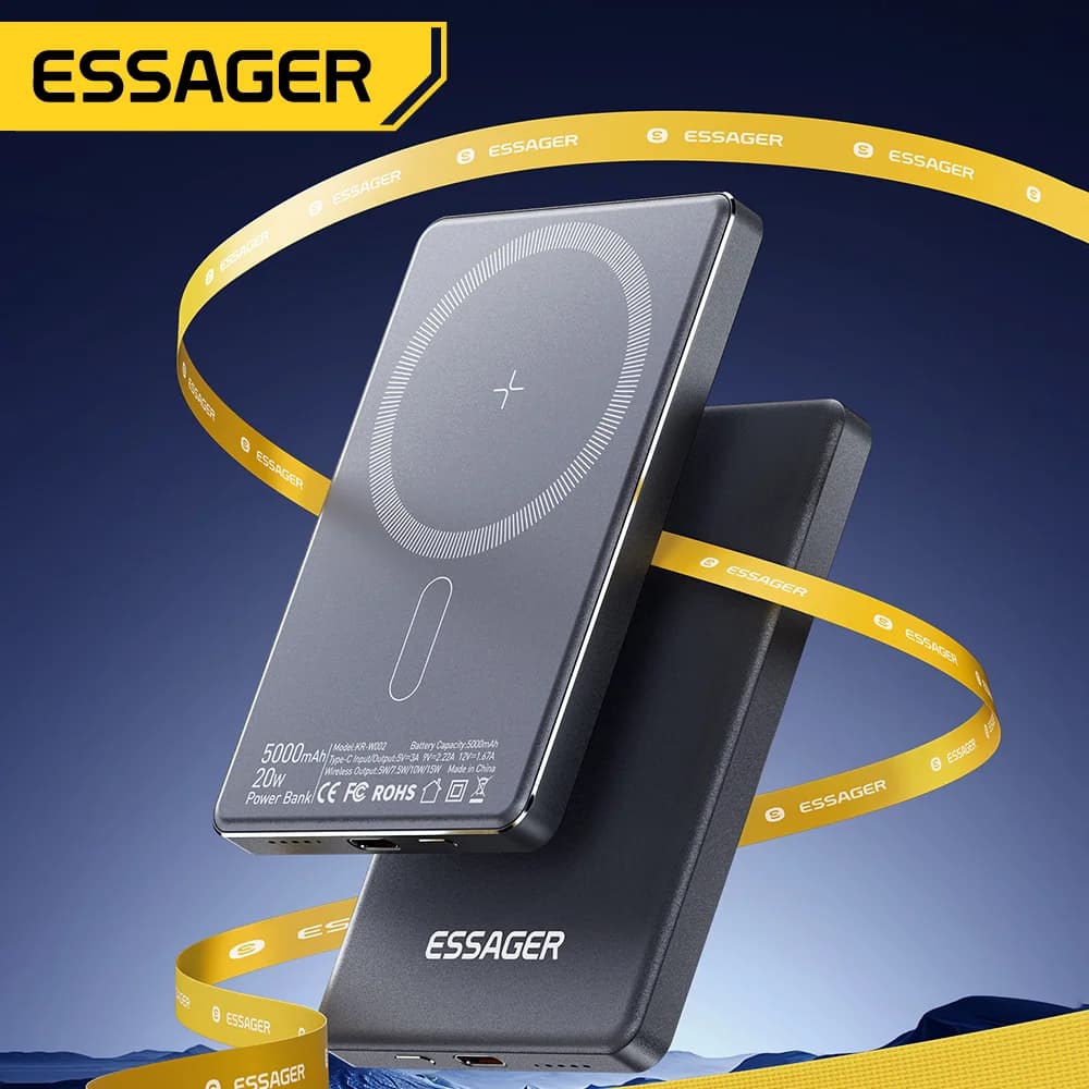Magnetická bezdrátová powerbanka 5000mAh, 20W