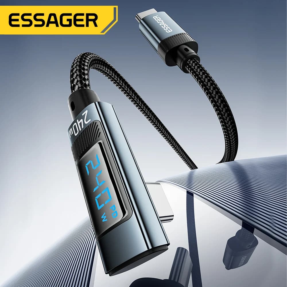 240W USB-C na USB-C kabel s úhlem 90 stupňů