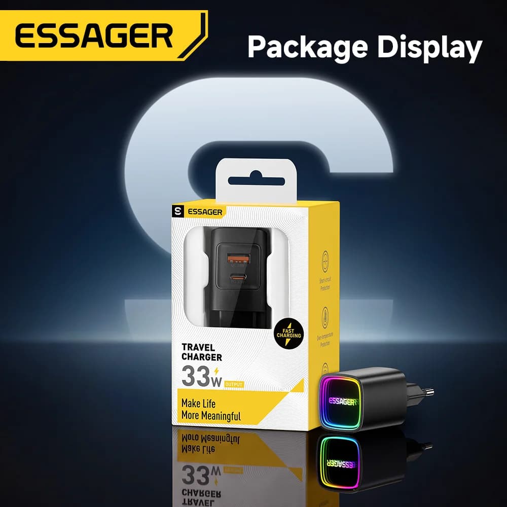 33W GaN USB-C PD přenosná nabíječka