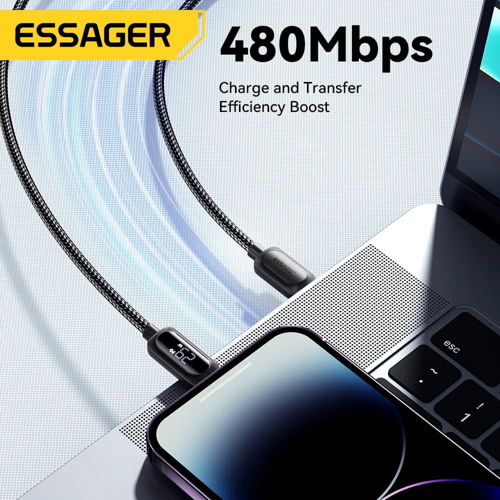29W USB-C na Lightning kabel s digitálním displejem