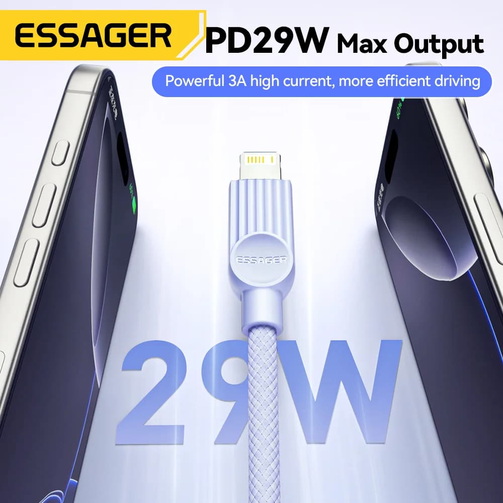 Barevný USB-C na Lightning kabel pro rychlé nabíjení