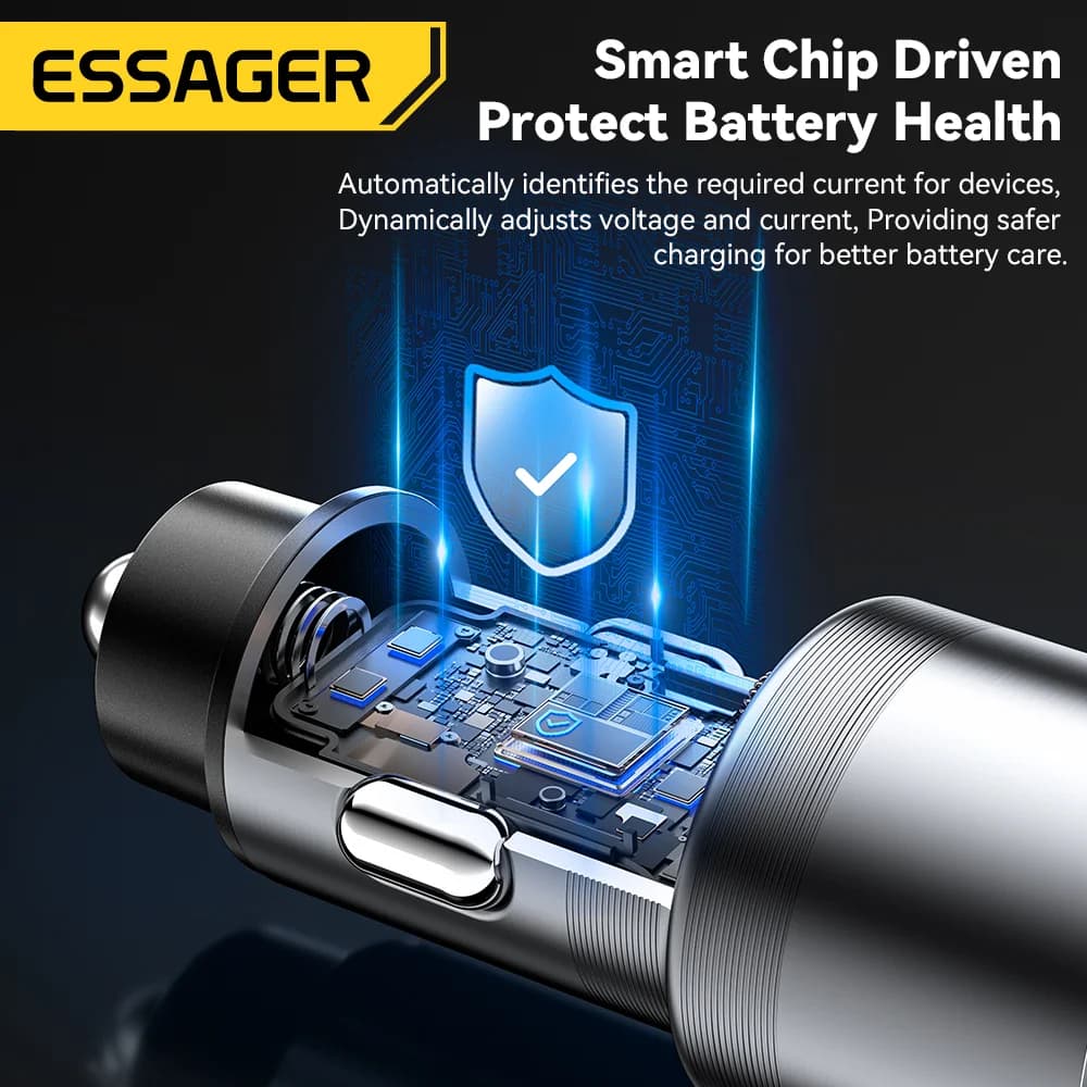 45W USB-C auto nabíječka s PD a QC 3.0