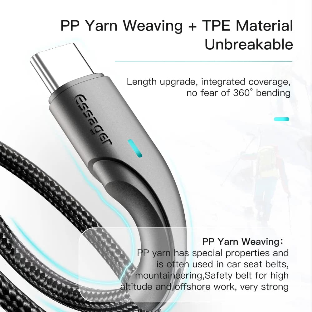 3A USB-C rychlonabíjecí datový kabel