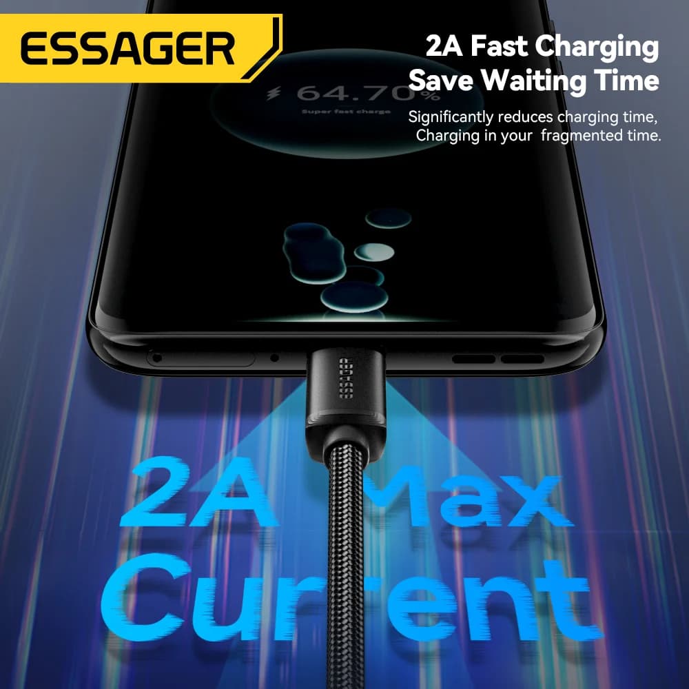 2v1 nabíjecí kabel USB Type-C a Micro USB s rychlonabíjením