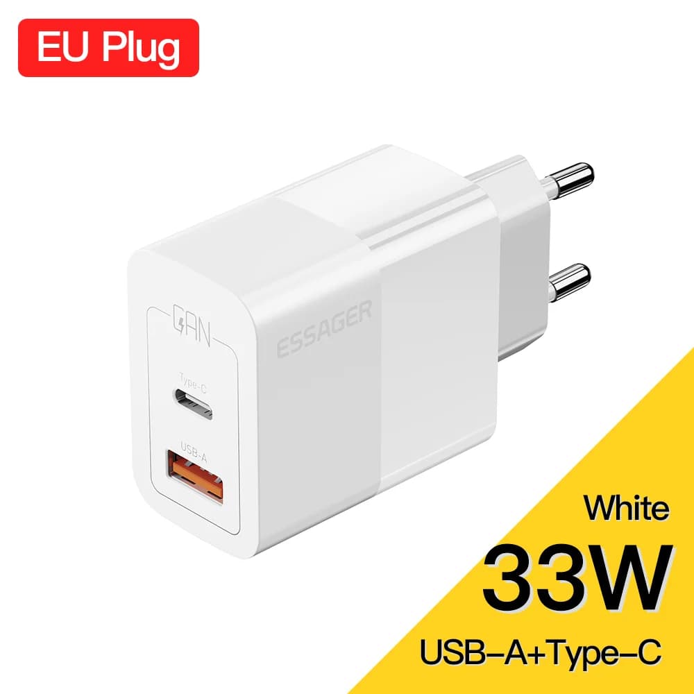 30W síťová nabíječka s dvěma porty USB-C a QC 3.0