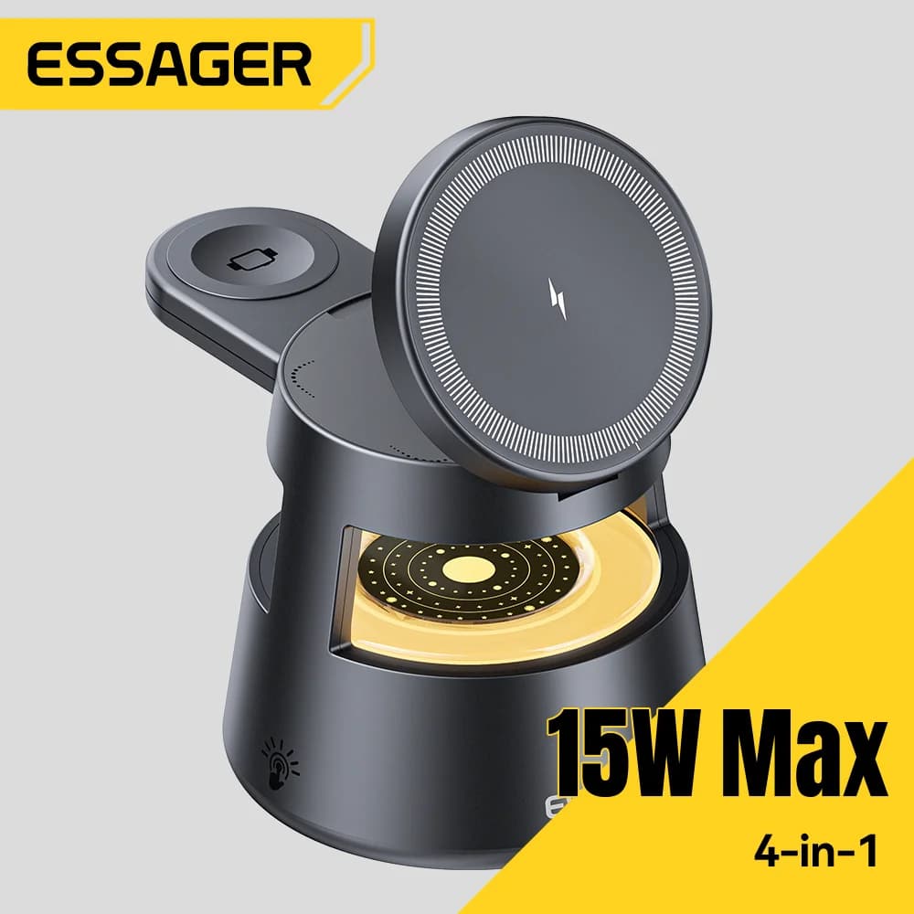 Magnetická bezdrátová nabíjecí stanice 4-v-1 15W