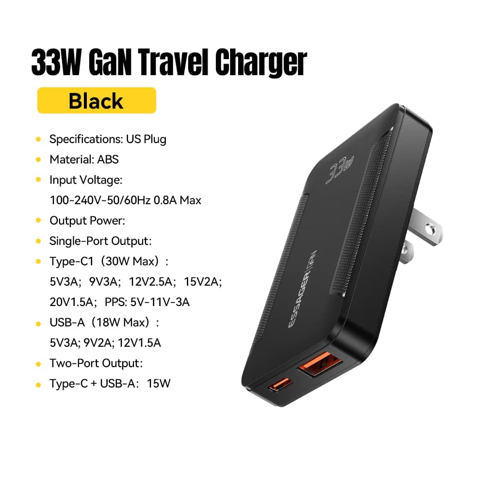 Ultra tenký cestovní nabíječka 65W GaN s PD 3.0