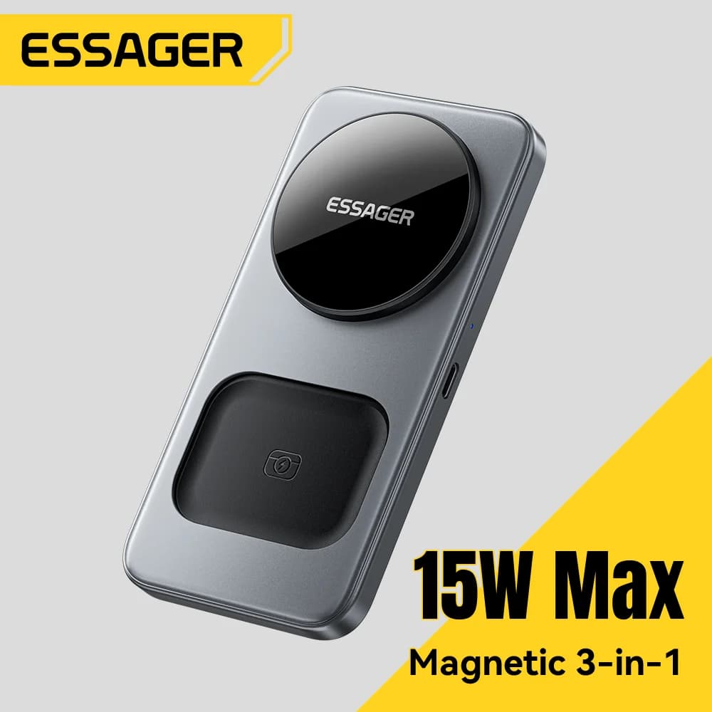 Skládací magnetická bezdrátová nabíjecí stanice 3v1 15W