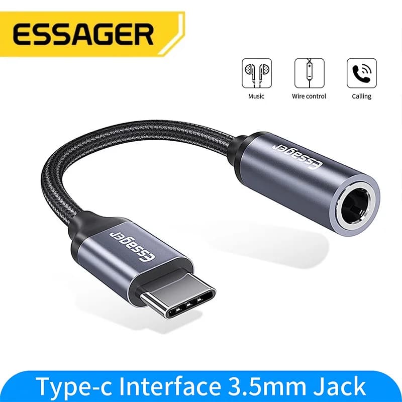USB-C adaptér na sluchátkový konektor 3,5 mm