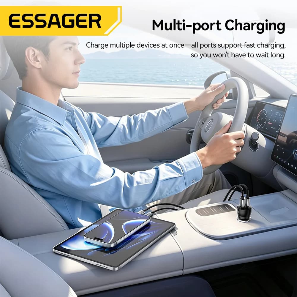 90W USB Type-C PD rychlý auto nabíječka