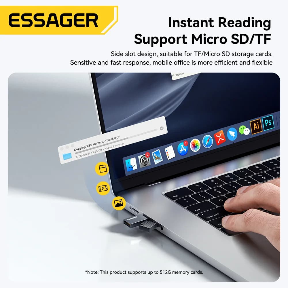 2v1 čtečka karet USB-C a USB 2.0