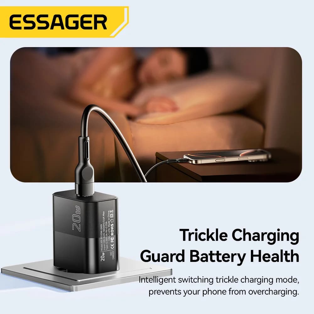 Přenosná nabíječka do zásuvky GaN 20W s USB-C