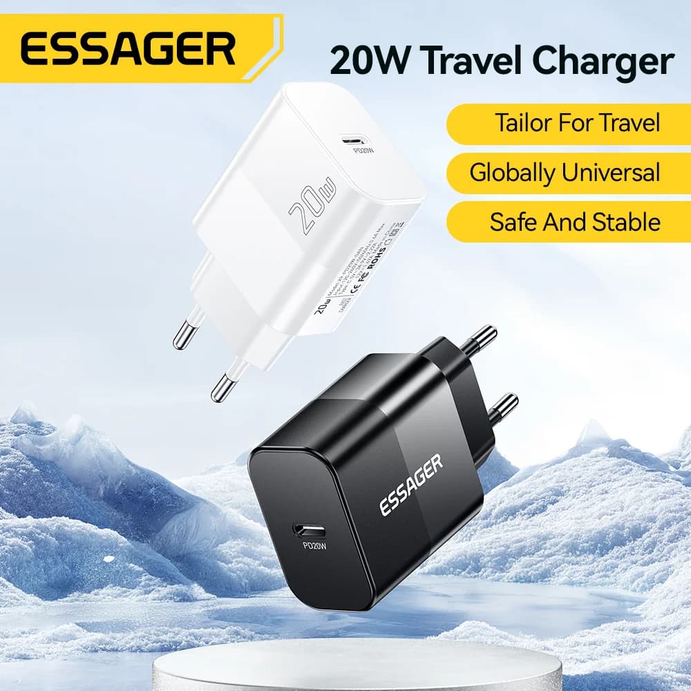 Přenosná nabíječka do zásuvky GaN 20W s USB-C