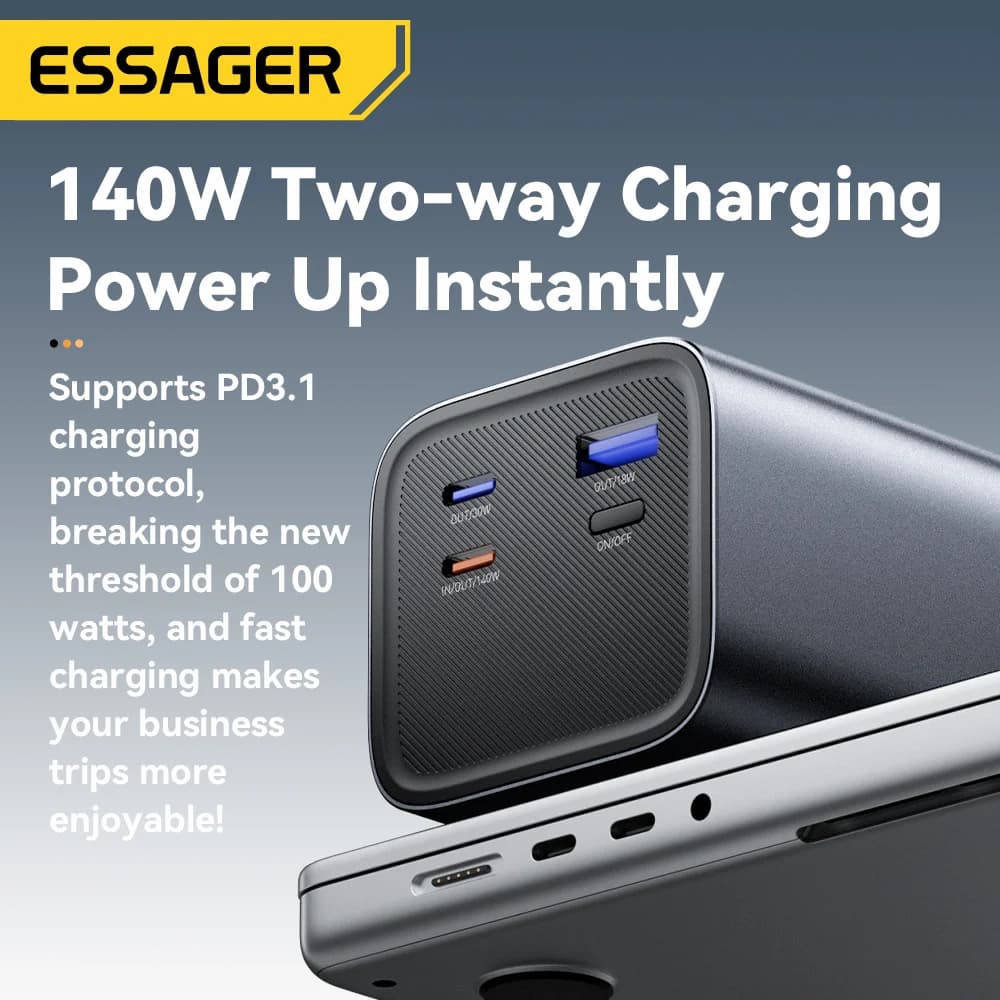 Powerbanka 27000mAh, 140W PD 3.1 rychlonabíjení